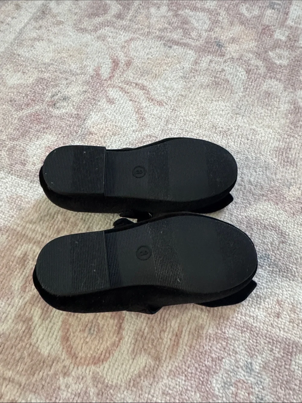 GAP Black Velvet Mary Janes with Bow Accent